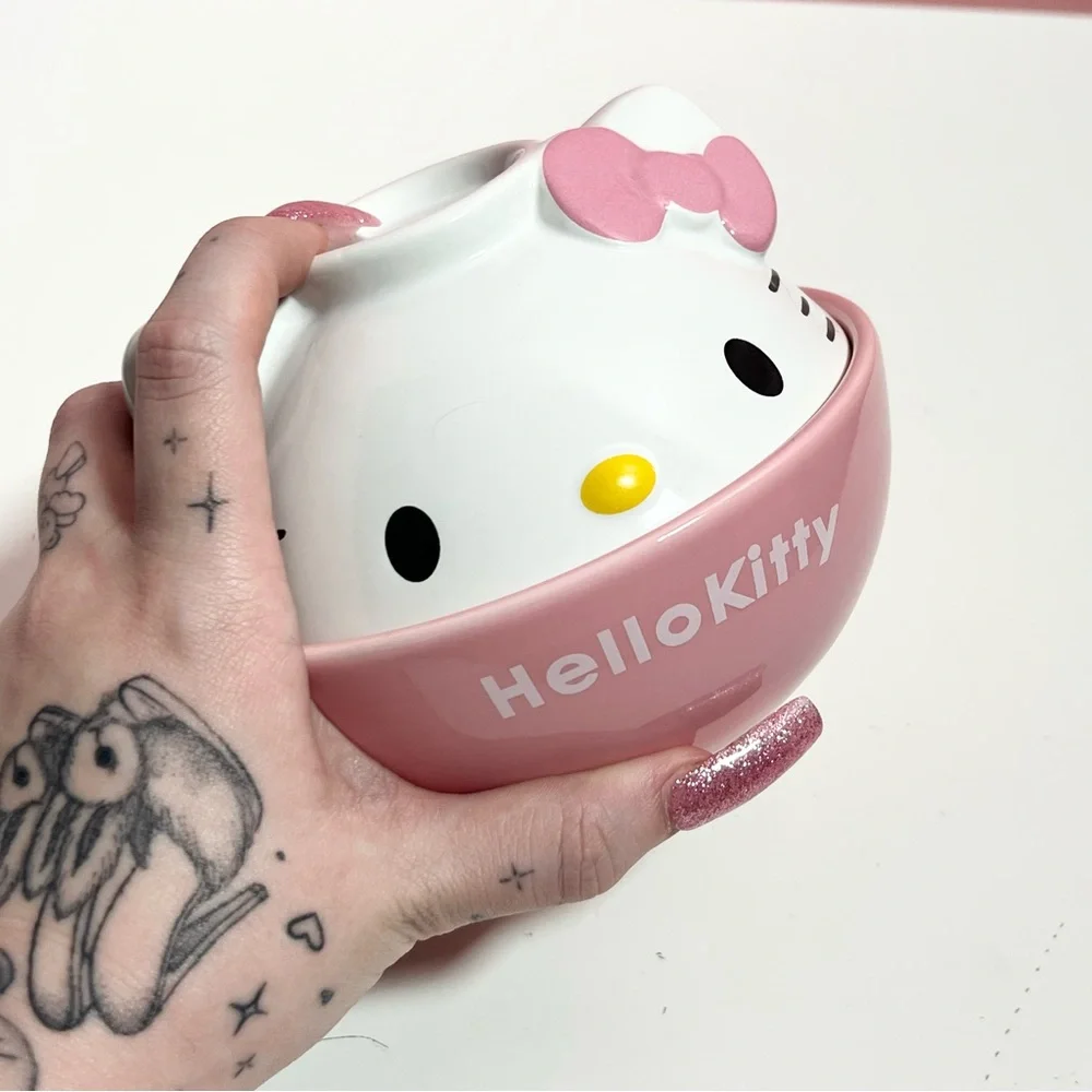 Vintage Y2K 2000s Mcbling Sanrio hello kitty rice bowl
